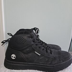 Timberland Men's Black Nubuck Lace-Up Ankle Boots